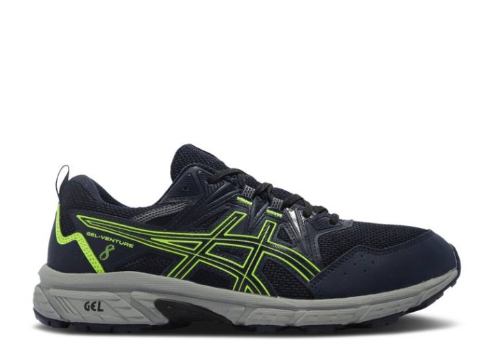 Asics Gel Venture 8 4e Extra Anchas - Azul Francés Peligro Verde