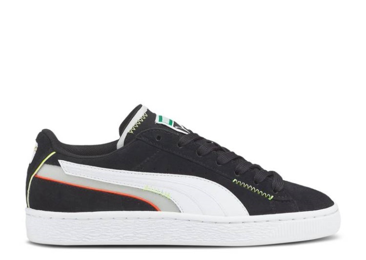 Puma Suede Desplazado Jr - Negro Niebla Del Puerto