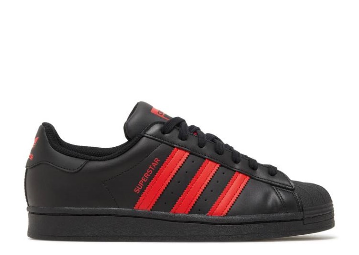 Adidas Superstar - Core Negro Rojo Vivo
