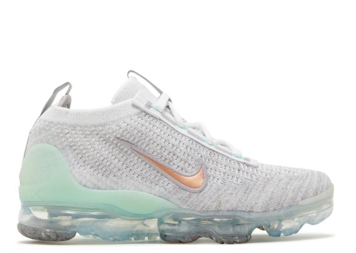 Nike Air Vapormax 2021 Flyknit Gs - Espuma De Menta Platino Puro
