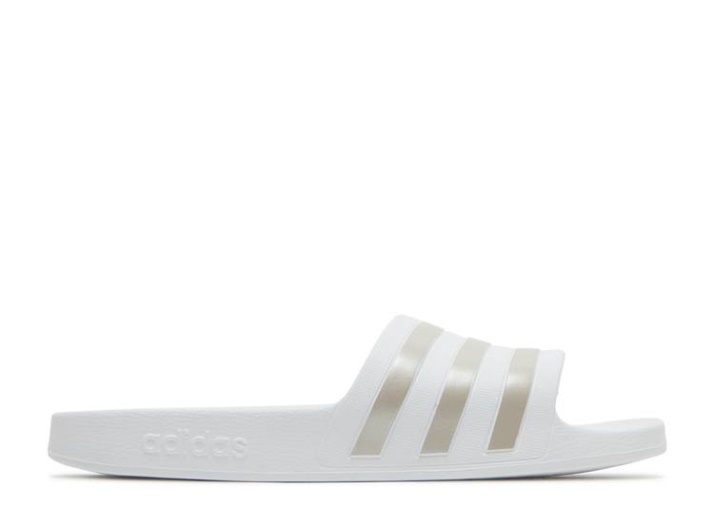 Chanclas Adidas Adilette Aqua - Blanco Platino Metalizado