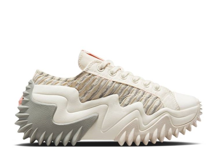 Converse Run Star Motion Plataforma Lona Hecha A Mano Baja - Egret