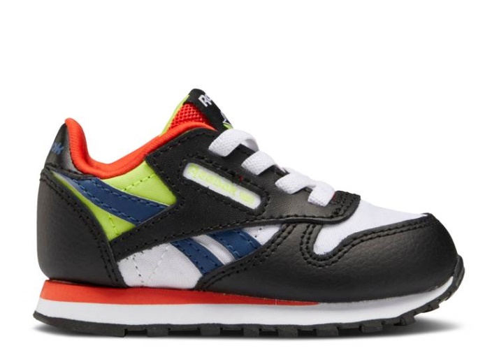 Reebok Classic Cuero Niño - Negro Dinámico Rojo