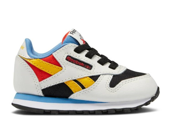 Reebok Classic Cuero Niño - Gris Puro Siempre Amarillo
