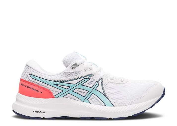 Asics Mujer Gel Contend 7 - Blanco Claro Azul