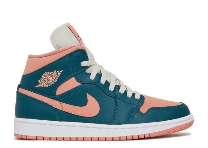 Air Jordan 1 Mid - Verde Azulado Oscuro