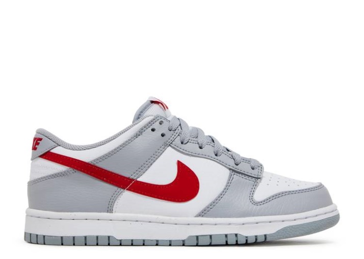 Nike Dunk Low Gs - Gris Rojo