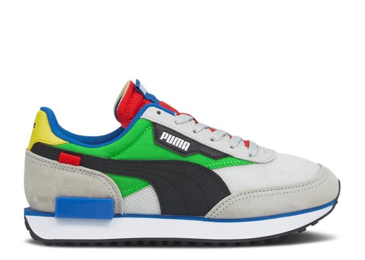 Puma Future Rider Splash Jr - Gris Violeta Verde Clásico