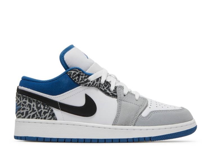 Air Jordan 1 Low Se Gs - Azul Verdadero