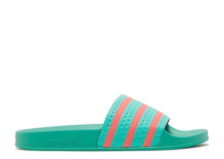Adidas Adilette Slide - Verde Turbo De Alta Resolución