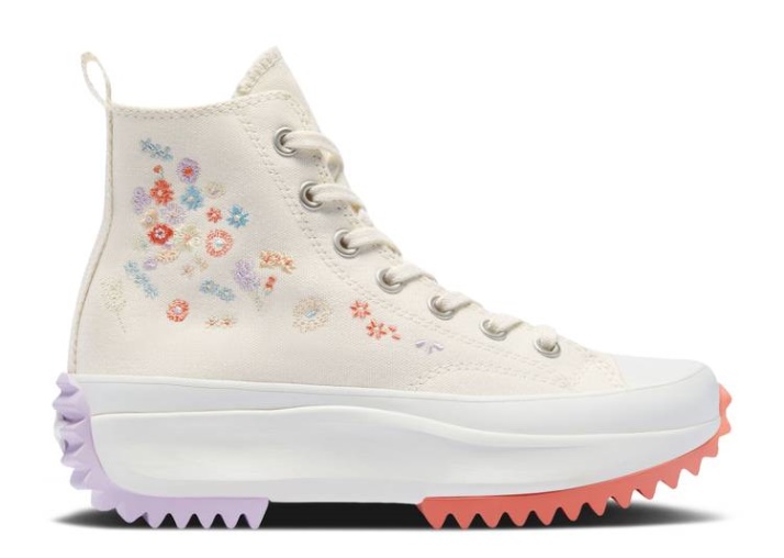 Converse Run Star Hike Plataforma Alta - Floral Bordado