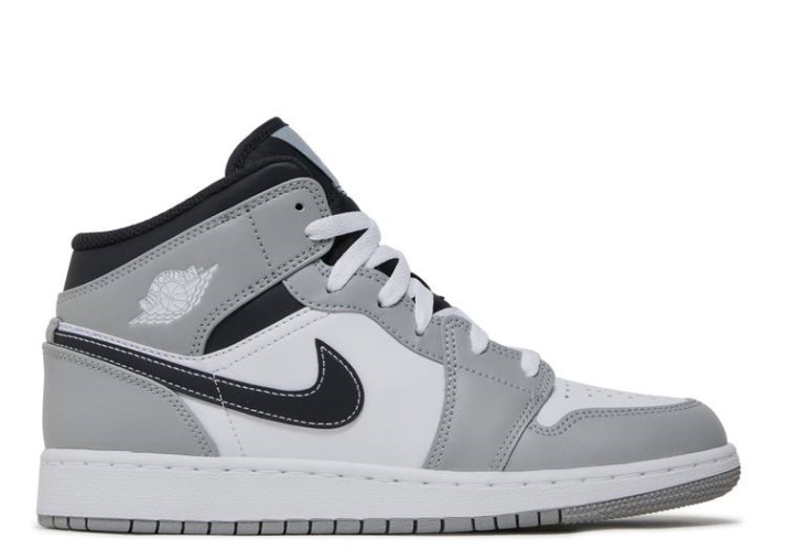 Air Jordan 1 Mid Gs Humo Gris/blanco/antracita