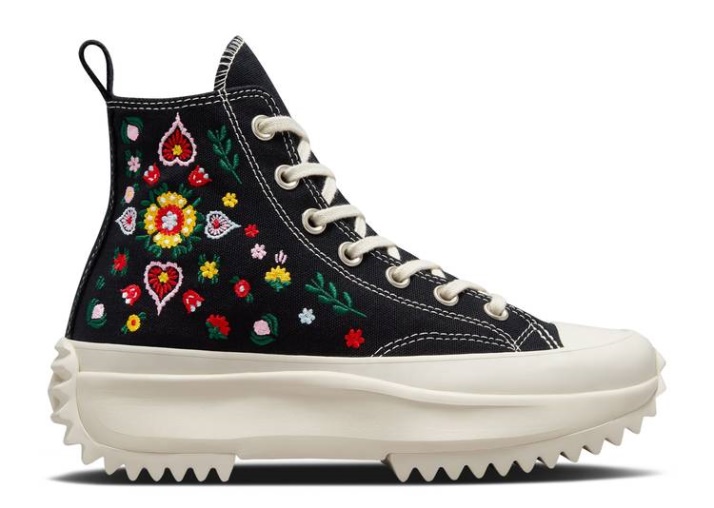 Converse Run Star Hike Plataforma Alta - Bordado Floral