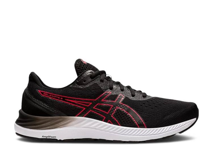 Asics Gel Excite 8 4e Wide - Negro Rojo Eléctrico