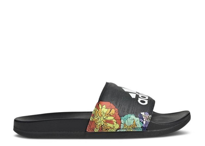 Adidas Wmns Adilette Comfort Slide - Negro Floral Core Black/white/core Black