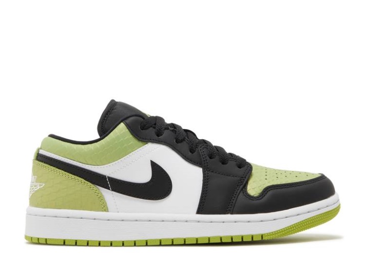 Mujer Air Jordan 1 Low Se - Piel De Serpiente Verde Vivo
