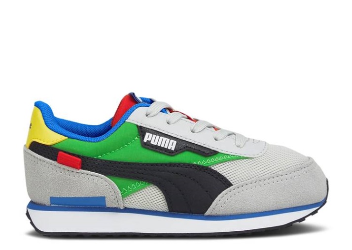 Puma Future Rider Splash Niño Pequeño - Gris Violeta Verde Clásico