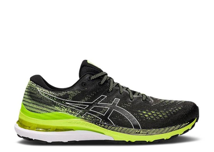 Asics Gel Kayano 28 2e Wide - Negro Peligro Verde