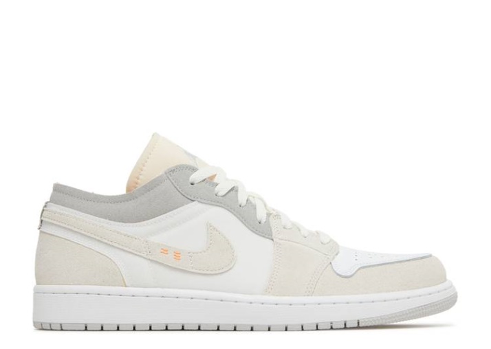 Air Jordan 1 Low Se Craft - Inside Out Blanco/fantasma/vela/gris