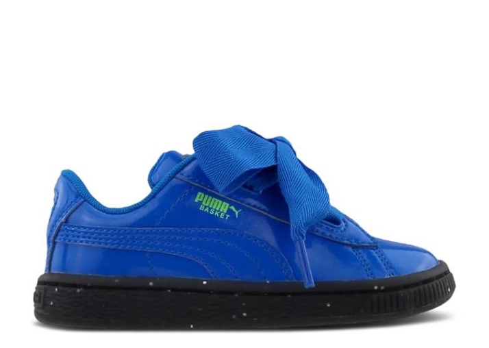Puma Basket Heart Iced Glitz Block Infant - Plat Azul