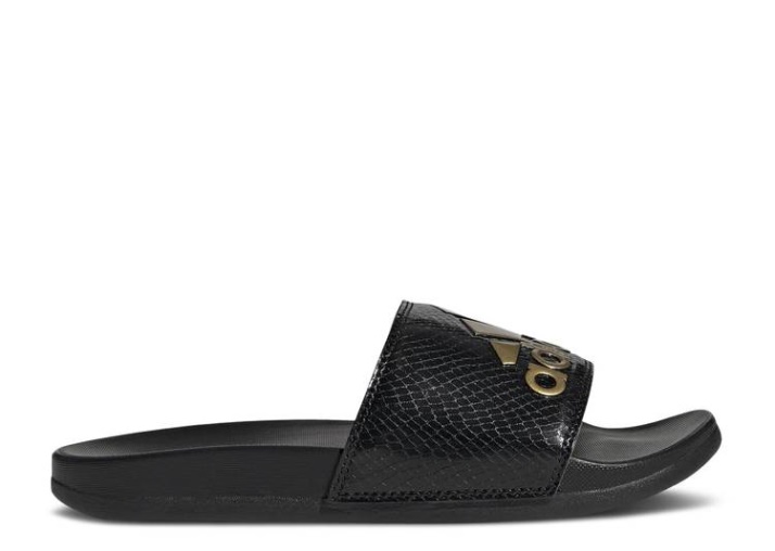 Adidas Wmns Adilette Comfort Slide - Negro Oro Metalizado