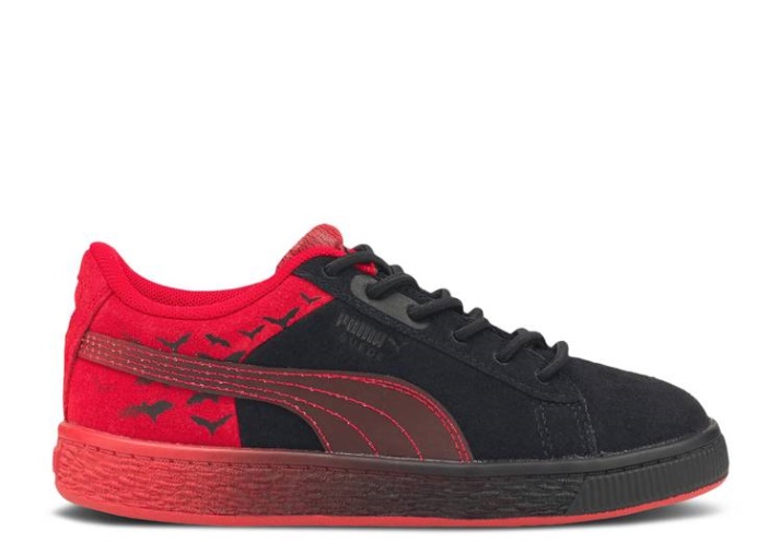 Puma Batman X Suede Classic Little Kid - Negro Barbados Cherry