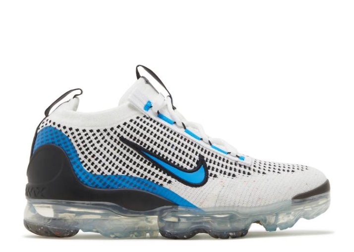 Nike Air Vapormax 2021 Flyknit Gs - Blanco Foto Azul