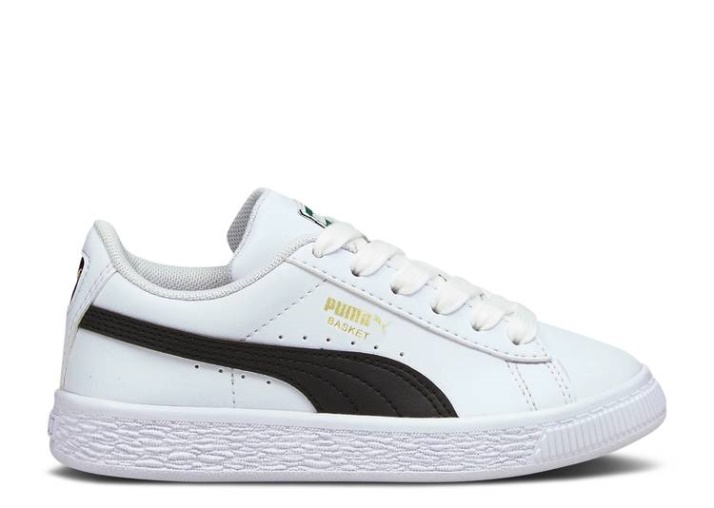 Puma Basket Classic 21 Niño Pequeño - Blanco Negro