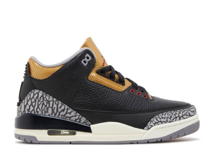 Air Jordan 3 Retro - Negro Dorado
