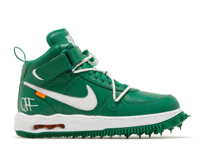 Nike Off-white X Air Force 1 Mid Sp Cuero - Verde Pino