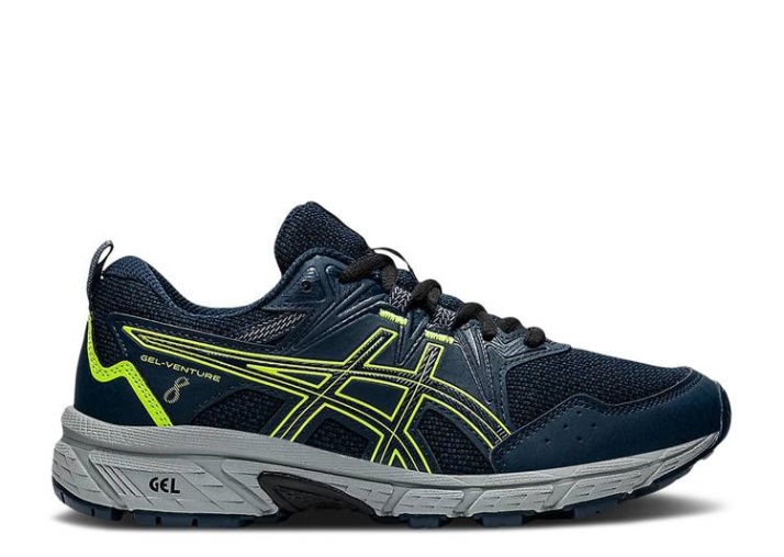 Asics Gel Venture 8 Gs - Azul Francés Peligro Verde