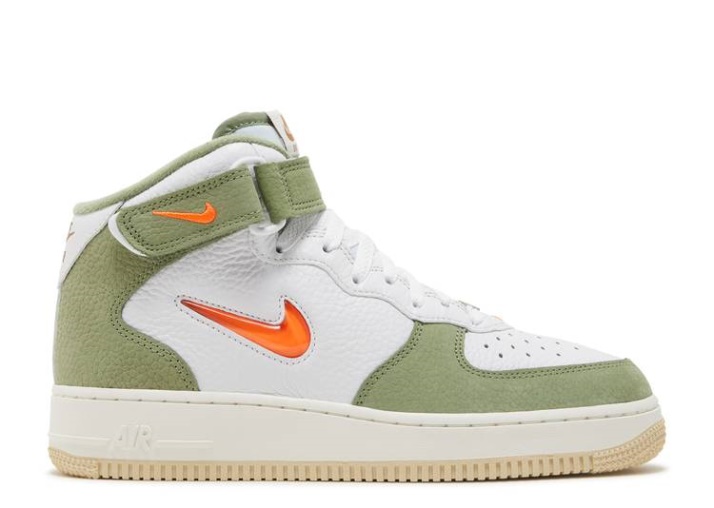 Nike Air Force 1 Mid Qs - Verde Oliva Naranja Total