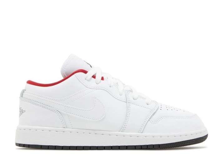 Air Jordan 1 Low Gs Blanco/gimnasio Rojo/azul/negro