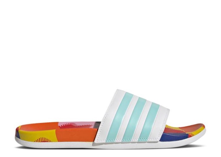 Chanclas Adidas Adilette Comfort - Blanco Aqua Claro