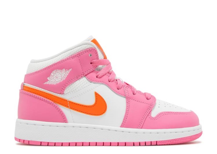 Air Jordan 1 Mid Gs - Pinksicle Naranja