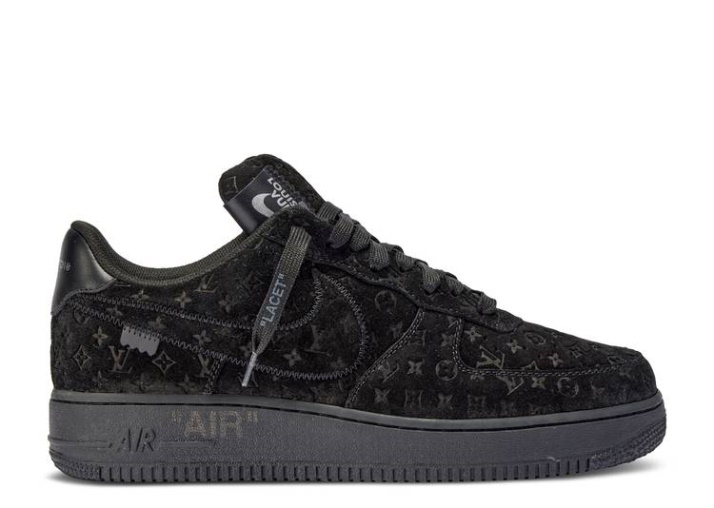 Nike Louis Vuitton X Air Force 1 Bajo - Triple Negro