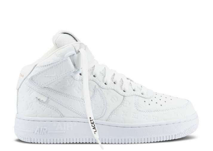 Nike Louis Vuitton X Air Force 1 Mid - Triple Blanco