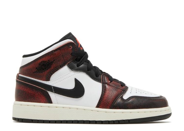 Air Jordan 1 Mid Se Gs - Desgastado