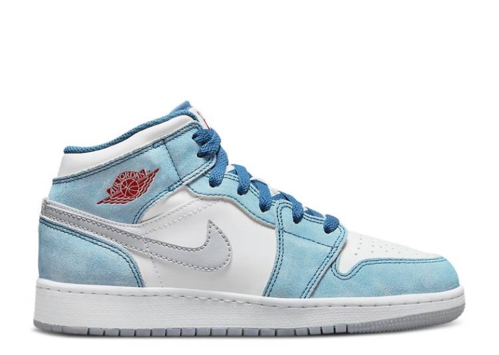 Air Jordan 1 Mid Se Gs - Azul Francés