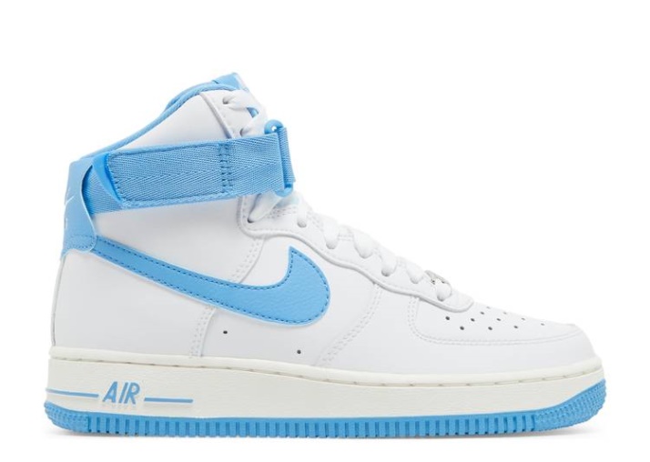 Nike Wmns Air Force 1 Alto - Blanco Universidad Azul