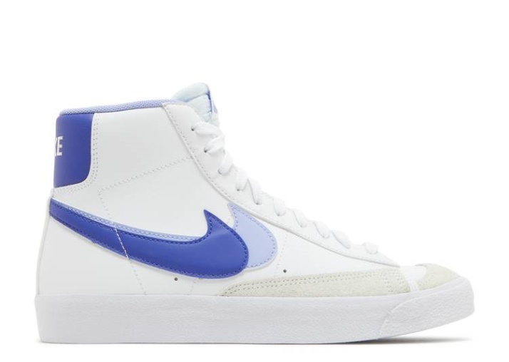Nike Blazer Mid '77 Se Gs - Doble Swoosh Blanco/cardo Claro/lapislázuli