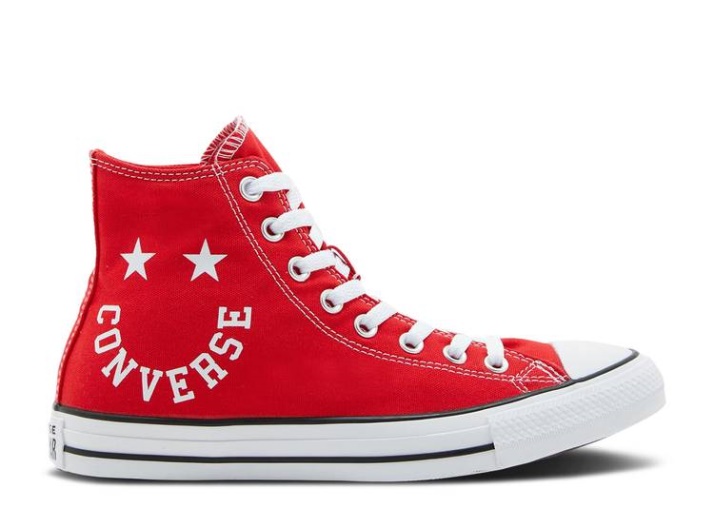 Converse Chuck Taylor All Star High - Smiley University Rojo/negro/blanco