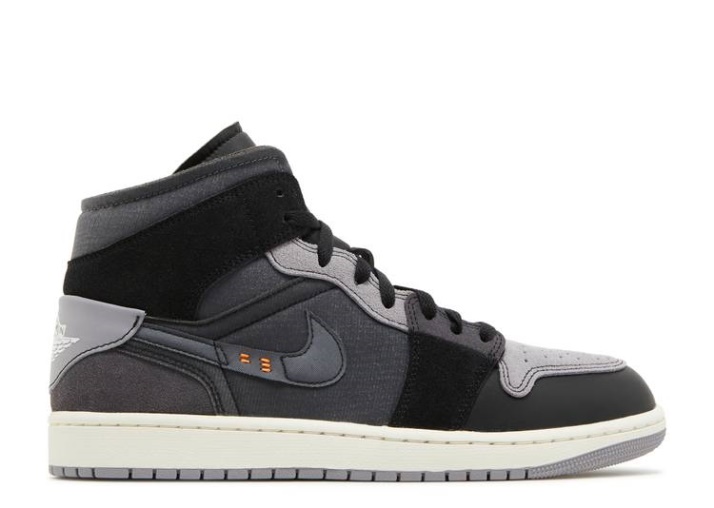 Air Jordan 1 Mid Se Craft - Inside Out Negro/grafito/vela/gris