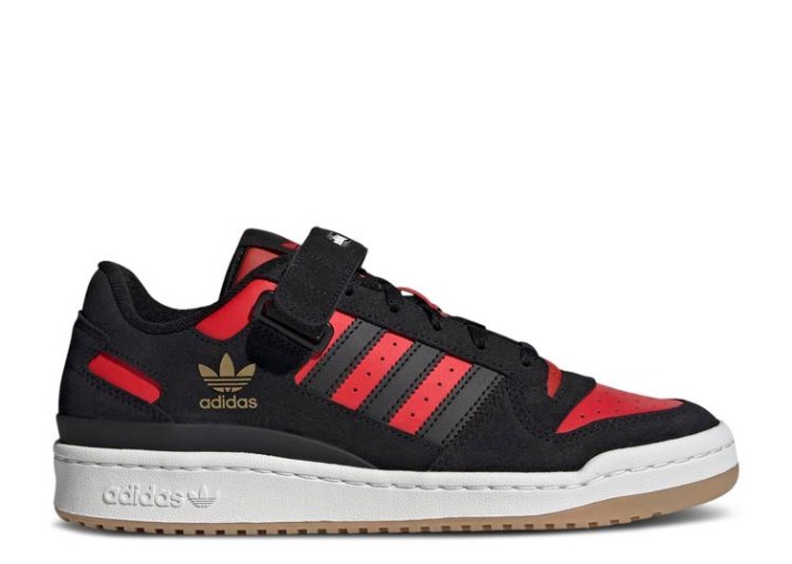 Adidas Forum Low Core Negras/rojas Vívidas