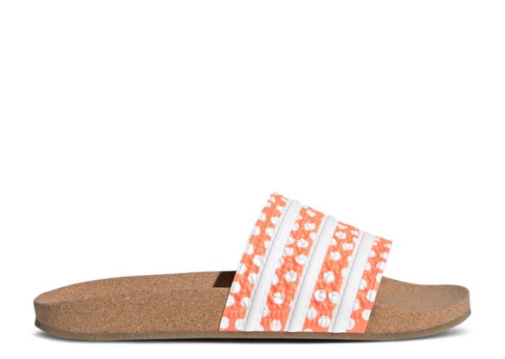 Chanclas Adidas Wmns Adilette - Polka Dot Beam Orange/cloud White/gum
