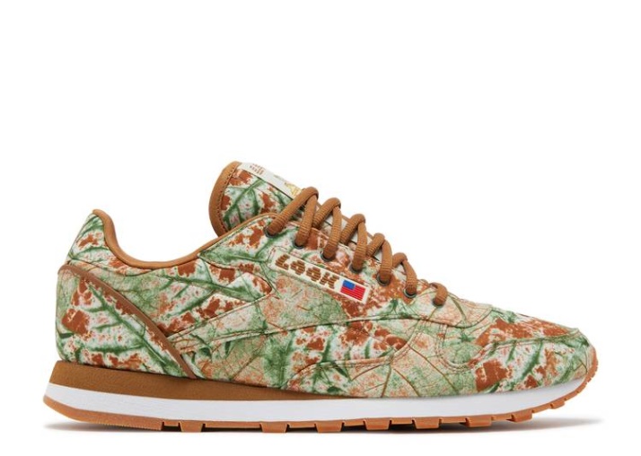 Reebok Lqqk Studios X Classic Leather - Leaf Camo Wildbrown/ocre/paleyellow