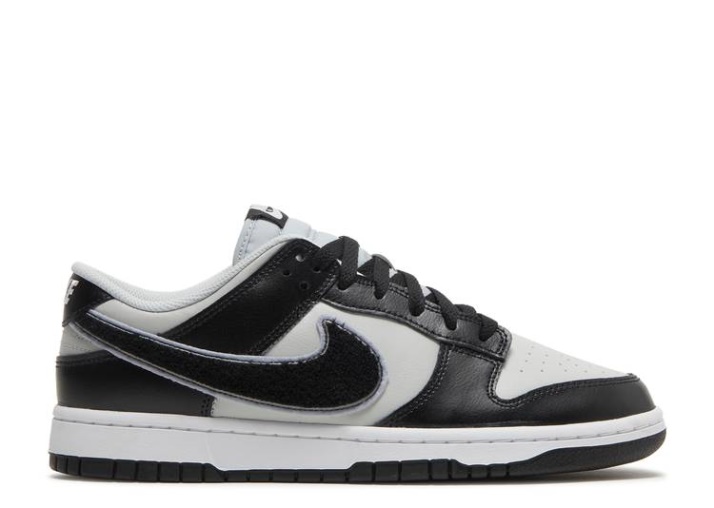 Nike Dunk Low - Chenille Swoosh Gris Niebla/negro/lobo Gris