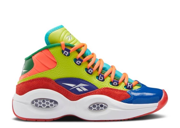 Reebok Question Mid Big Kid - Explosión De Color