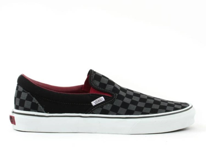 Vans Classic Slip-on Negro/gunmetal/rojo
