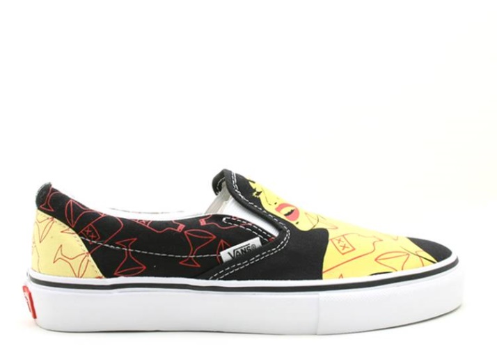 Vans Slip On Lx Negro/amarillo Cnn